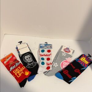 David Bowie Different Fun Themed Men's Casual Socks Set